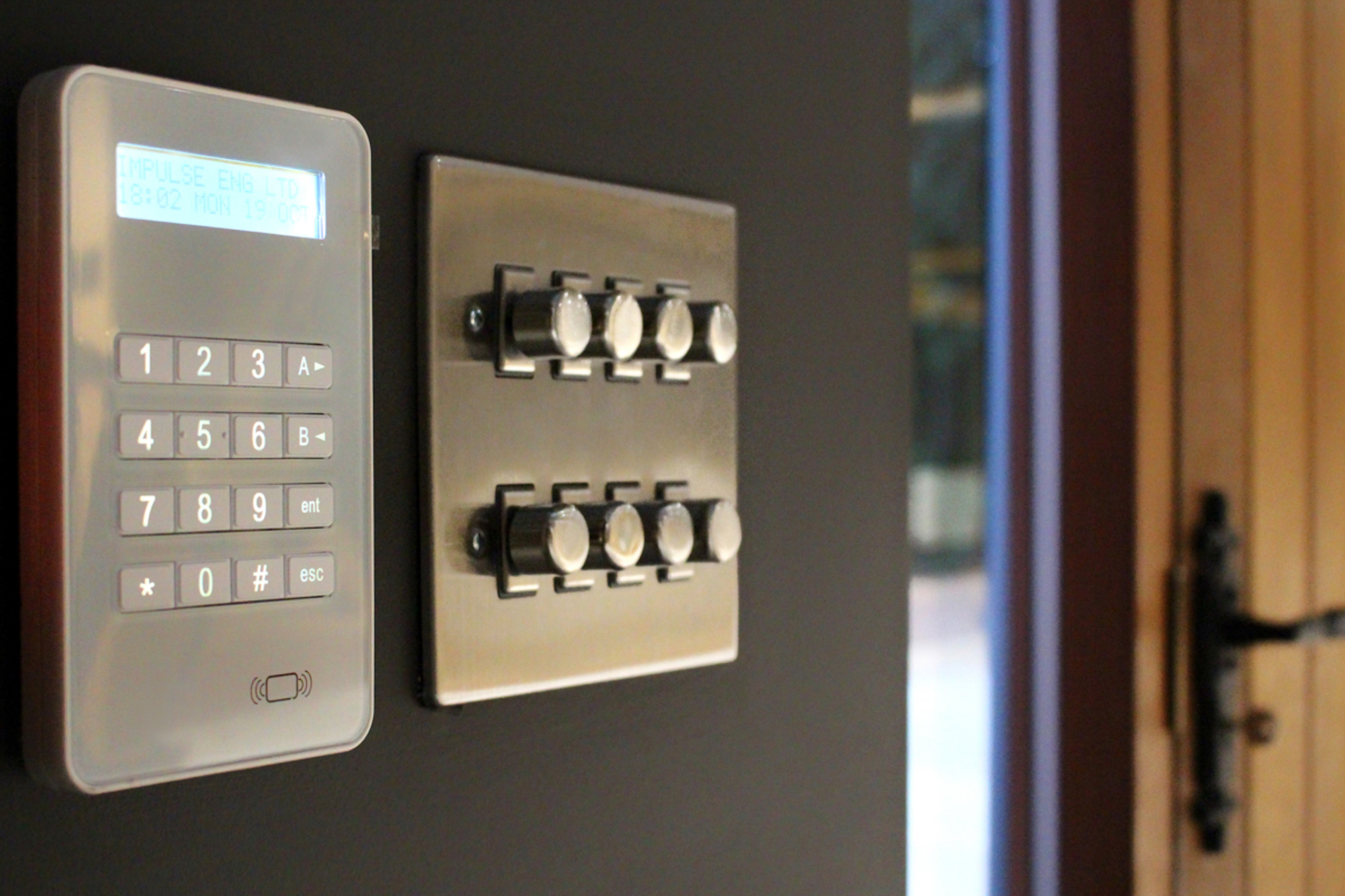 Alarm Panel And Internal Lighting Controls